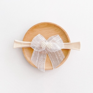 Baby Headband Bow Pearl (BHB9051)